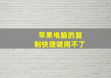 苹果电脑的复制快捷键用不了