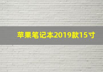 苹果笔记本2019款15寸