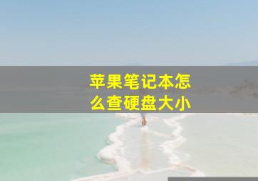 苹果笔记本怎么查硬盘大小