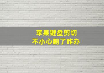 苹果键盘剪切不小心删了咋办