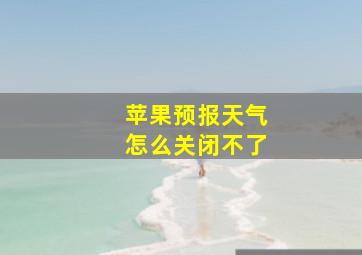 苹果预报天气怎么关闭不了