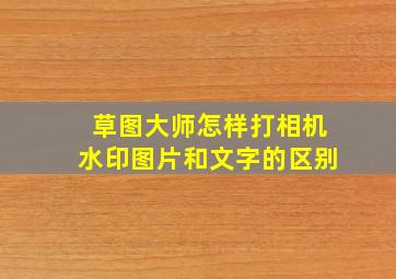 草图大师怎样打相机水印图片和文字的区别