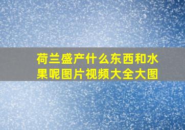 荷兰盛产什么东西和水果呢图片视频大全大图