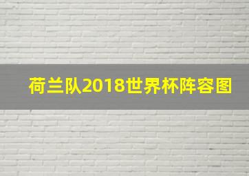 荷兰队2018世界杯阵容图