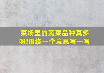 菜场里的蔬菜品种真多呀!围绕一个意思写一写