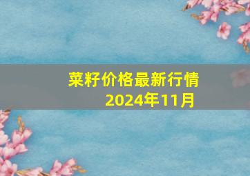 菜籽价格最新行情2024年11月