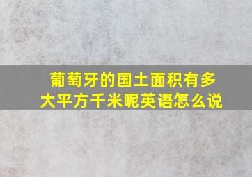 葡萄牙的国土面积有多大平方千米呢英语怎么说