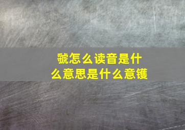 虢怎么读音是什么意思是什么意镬