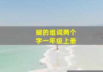 蝴的组词两个字一年级上册