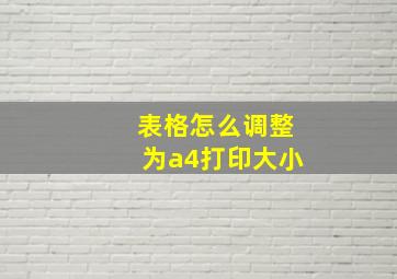 表格怎么调整为a4打印大小