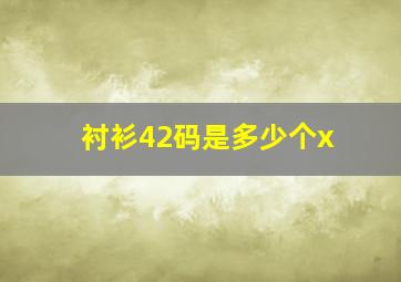 衬衫42码是多少个x