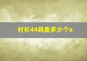 衬衫44码是多少个x