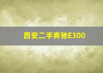 西安二手奔驰E300