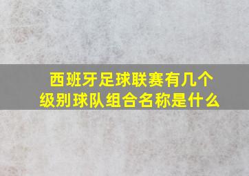 西班牙足球联赛有几个级别球队组合名称是什么