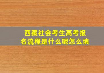 西藏社会考生高考报名流程是什么呢怎么填