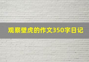 观察壁虎的作文350字日记