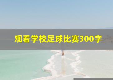 观看学校足球比赛300字