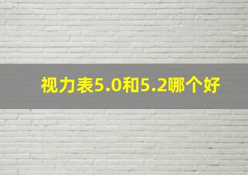 视力表5.0和5.2哪个好