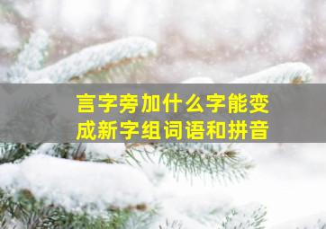 言字旁加什么字能变成新字组词语和拼音