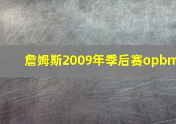 詹姆斯2009年季后赛opbm