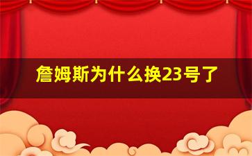 詹姆斯为什么换23号了