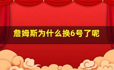 詹姆斯为什么换6号了呢