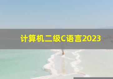 计算机二级C语言2023