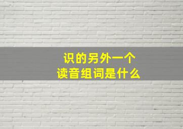 识的另外一个读音组词是什么