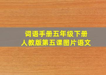 词语手册五年级下册人教版第五课图片语文