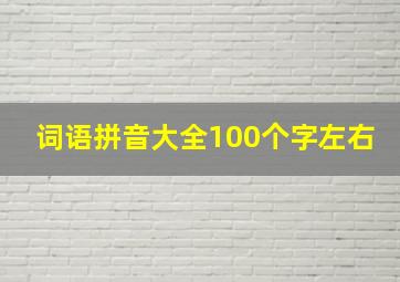 词语拼音大全100个字左右