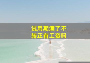 试用期满了不转正有工资吗