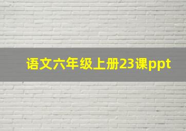 语文六年级上册23课ppt