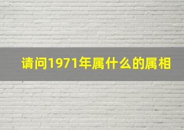 请问1971年属什么的属相