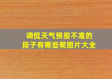 调侃天气预报不准的段子有哪些呢图片大全