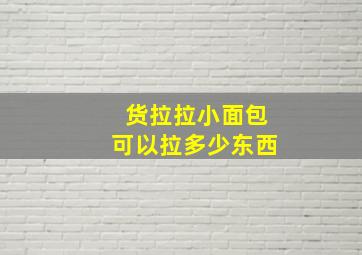 货拉拉小面包可以拉多少东西