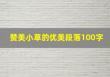 赞美小草的优美段落100字