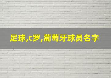 足球,c罗,葡萄牙球员名字