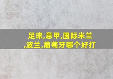 足球,意甲,国际米兰,波兰,葡萄牙哪个好打