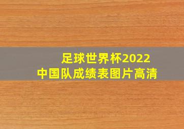 足球世界杯2022中国队成绩表图片高清