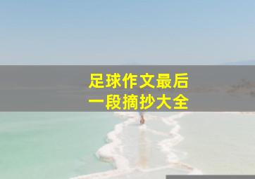 足球作文最后一段摘抄大全