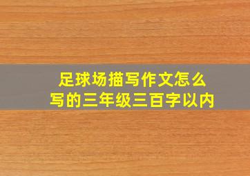 足球场描写作文怎么写的三年级三百字以内