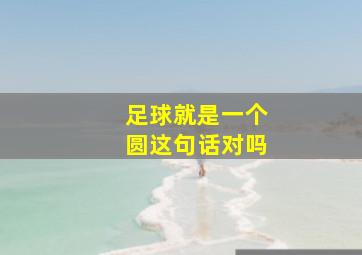 足球就是一个圆这句话对吗