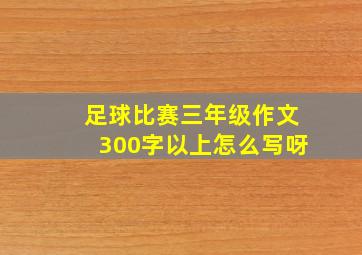 足球比赛三年级作文300字以上怎么写呀