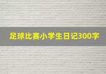 足球比赛小学生日记300字