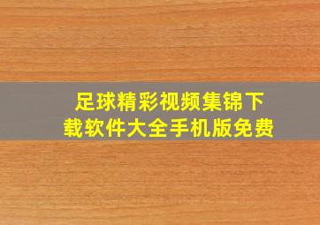 足球精彩视频集锦下载软件大全手机版免费