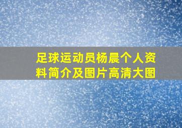 足球运动员杨晨个人资料简介及图片高清大图