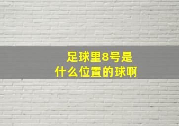 足球里8号是什么位置的球啊