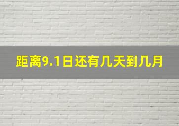 距离9.1日还有几天到几月