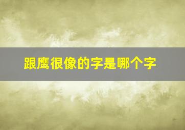 跟鹰很像的字是哪个字