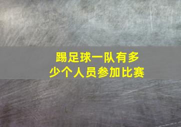 踢足球一队有多少个人员参加比赛